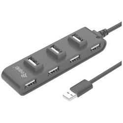 Equip 128957 USB Hub 7 portů USB-A USB 2.0 480 MBit/s černá 128957