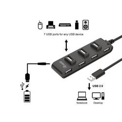 Equip 128957 USB Hub 7 portů USB-A USB 2.0 480 MBit/s černá 128957