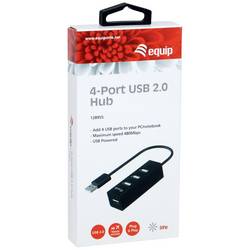 Equip 128955 USB Hub 4 porty USB-A USB 2.0 480 MBit/s černá 128955
