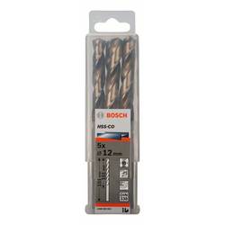 Bosch Accessories 2608585903 HSS kovový spirálový vrták 12 mm Celková délka 151 mm Cobalt DIN 338 válcová stopka 5 ks