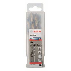Bosch Accessories 2608585899 HSS kovový spirálový vrták 10.2 mm Celková délka 133 mm Cobalt DIN 338 válcová stopka 5 ks