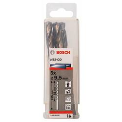 Bosch Accessories 2608585897 HSS kovový spirálový vrták 9.5 mm Celková délka 125 mm Cobalt DIN 338 válcová stopka 5 ks