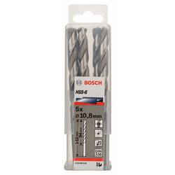 Bosch Accessories 2608585528 HSS kovový spirálový vrták 10.8 mm Celková délka 142 mm broušený DIN 338 válcová stopka 5 ks