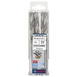 Bosch Accessories 2608585528 HSS kovový spirálový vrták 10.8 mm Celková délka 142 mm broušený DIN 338 válcová stopka 5 ks