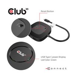 club3D CSV-1550 USB-C® / DisplayPort adaptér černá 0.13 m