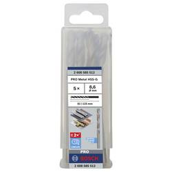 Bosch Accessories 2608585512 HSS kovový spirálový vrták 8.6 mm Celková délka 125 mm broušený DIN 338 válcová stopka 5 ks