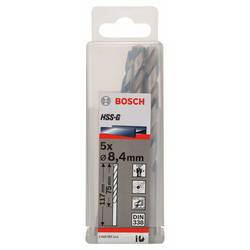 Bosch Accessories 2608585511 HSS kovový spirálový vrták 8.4 mm Celková délka 117 mm broušený DIN 338 válcová stopka 5 ks