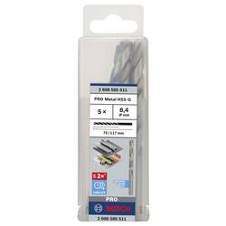 Bosch Accessories 2608585511 HSS kovový spirálový vrták 8.4 mm Celková délka 117 mm broušený DIN 338 válcová stopka 5 ks