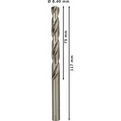 Bosch Accessories 2608585511 HSS kovový spirálový vrták 8.4 mm Celková délka 117 mm broušený DIN 338 válcová stopka 5 ks