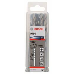 Bosch Accessories 2608585507 HSS kovový spirálový vrták 7.9 mm Celková délka 117 mm broušený DIN 338 válcová stopka 10 ks
