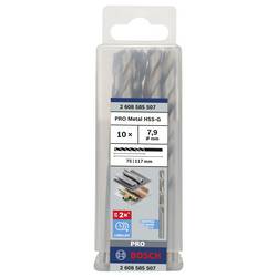 Bosch Accessories 2608585507 HSS kovový spirálový vrták 7.9 mm Celková délka 117 mm broušený DIN 338 válcová stopka 10 ks