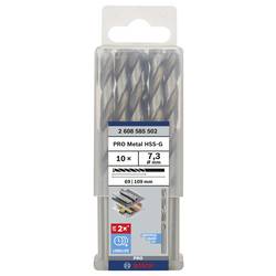 Bosch Accessories 2608585502 HSS kovový spirálový vrták 7.3 mm Celková délka 109 mm broušený DIN 338 válcová stopka 10 ks