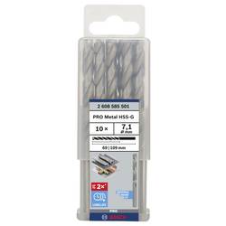 Bosch Accessories 2608585501 HSS kovový spirálový vrták 7.1 mm Celková délka 109 mm broušený DIN 338 válcová stopka 10 ks