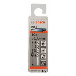 Bosch Accessories 2608585471 HSS kovový spirálový vrták 1.6 mm Celková délka 43 mm broušený DIN 338 válcová stopka 10 ks