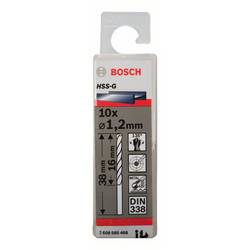 Bosch Accessories 2608585468 HSS kovový spirálový vrták 1.2 mm Celková délka 38 mm broušený DIN 338 válcová stopka 10 ks