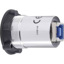 TRU COMPONENTS USB-09 USB vestavný konektor zásuvka, vestavná USB zásuvka typ A ⇔ USB zásuvka typ B Množství: 1 ks