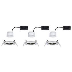 Paulmann Nova vestavné svítidlo do koupelny sada 3 ks LED LED 18 W IP44 železo (kartáčované)