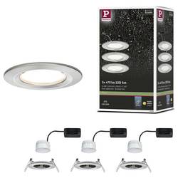 Paulmann Nova vestavné svítidlo do koupelny sada 3 ks LED LED 18 W IP44 železo (kartáčované)