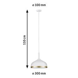 Paulmann Neordic Embla 79628 závěsné světlo LED E27 20 W bílá (matná), zlatá