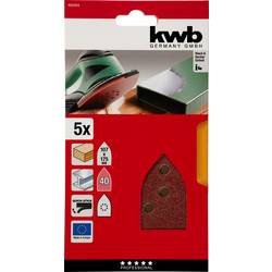 kwb 493404 brusný papír pro delta brusky Zrnitost 40 (d x š) 147 mm x 107 mm 5 ks