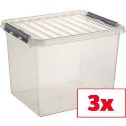 Helit úložný box Sunware Q-line transparentní 52 l (š x v x h) 50 x 40 x 38 cm 3 ks