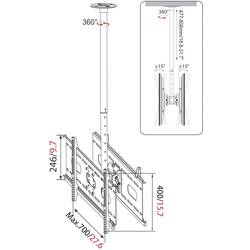 My Wall HP 3 L TV stropní držák 94,0 cm (37) - 160,0 cm (63) naklápěcí, nastavitelná výška