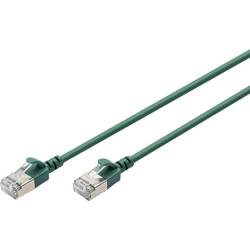 Digitus DK-1632-A-015S-G RJ45 síťové kabely, propojovací kabely CAT 6A F/FTP 1.5 m zelená barevně rozlišený, stíněný, točený drát, S průchodkou chránící proti