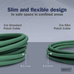 Digitus DK-1632-A-015S-G RJ45 síťové kabely, propojovací kabely CAT 6A F/FTP 1.5 m zelená barevně rozlišený, stíněný, točený drát, S průchodkou chránící proti