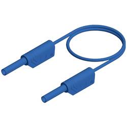 Hirschmann Test & Measurement MVL S 100/1 Au bezpečnostní měřicí kabely lamelová zástrčka 2 mm lamelová zástrčka 2 mm 1.00 m modrá 1 ks