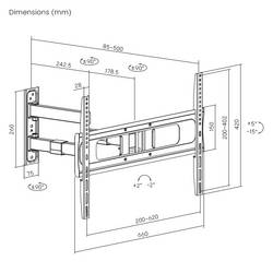 My Wall TV držák na zeď 94,0 cm (37) - 218,4 cm (86”) nakláněcí