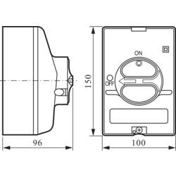 BACO 172061 odpínač 25 A 1 x 90 ° žlutá, červená 1 ks