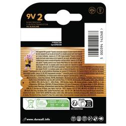 Duracell Plus-9V B2 baterie 9 V alkalicko-manganová 9 V 2 ks