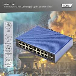 Digitus DN-651158 DN-651158 průmyslový ethernetový switch 16 + 2 porty 10 / 100 / 1000 MBit/s