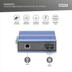 Digitus DN-652102-1 LAN konvertor médií 10 / 100 / 1000 MBit/s