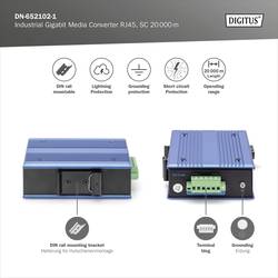 Digitus DN-652102-1 LAN konvertor médií 10 / 100 / 1000 MBit/s