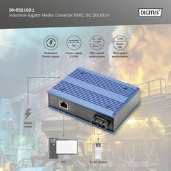 Digitus DN-652102-1 LAN konvertor médií 10 / 100 / 1000 MBit/s
