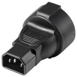 TRU COMPONENTS IEC adaptér C13/C14 CEE spojka - IEC zástrčka C14 10 A Počet kontaktů: 2 + PE černá 1 ks