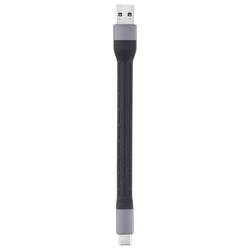 Renkforce USB kabel USB 2.0 0.15 m černá flexibilní provedení, s LED RF-6738048