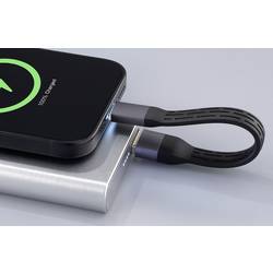 Renkforce USB kabel USB 2.0 0.15 m černá flexibilní provedení, s LED RF-6738048
