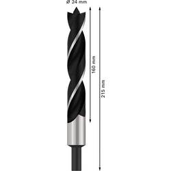 Bosch Accessories 2608597205 spirálový vrták do dřeva 24 mm Celková délka 215 mm válcová stopka 1 ks