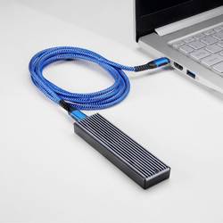 Akyga USB kabel USB 2.0 USB-C ® zástrčka, USB-C ® zástrčka 1.80 m modrá AK-USB-38