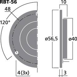 Monacor RBT-56 páskový výškový reproduktor 10 W 4 Ω