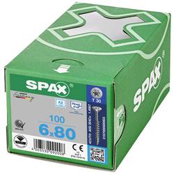 SPAX 0197000600803 R 88091 Senkkopf T-STAR TG šroub do dřeva 6 mm 80 mm T-STAR plus nerezová ocel A2 100 ks