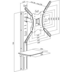 LogiLink BP0048 TV držák na zeď 81,3 cm (32) - 139,7 cm (55) naklápěcí, nakláněcí kombinovaný držák