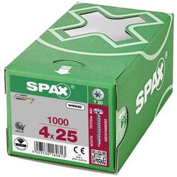 SPAX 0201010400255 R 88093 Ruko m.Spitze/T-STAR šroub do dřeva 4 mm 25 mm T-STAR plus ocel WIROX 1000 ks