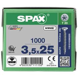 SPAX 1191010350255 R 88091 Senkkopf/T-STAR šroub do dřeva 3.5 mm 25 mm T-STAR plus ocel WIROX 1000 ks
