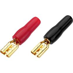 Monacor 0344920 faston konektor pozlacené kontakty Šířka zástrčky: 4.8 mm červená, černá 20 ks Package