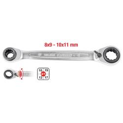 KS Tools 503.4541 Doppel-Ringratschenschlüssel 8x9x10x11mm umschaltbar GEARplus oboustranný očkový klíč Délka klíče (cm) (jen pro nadpis) 8 - 11 mm