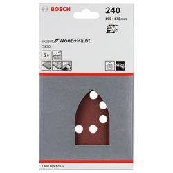 Bosch Accessories Expert for Wood 2608605578 univerzální brusný papír na suchý zip, s otvory Zrnitost 240 (d x š) 170 mm x 100 mm 5 ks