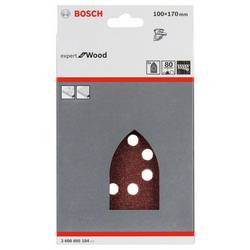 Bosch Accessories 2608605184 2608605184 univerzální brusný papír na suchý zip, s otvory Zrnitost 80 (d x š) 170 mm x 100 mm 5 ks